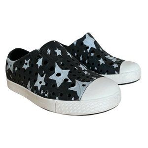 Native Jefferson Star Print Slip On Shoes C7 Sz 7 Toddler Black White Waterproof